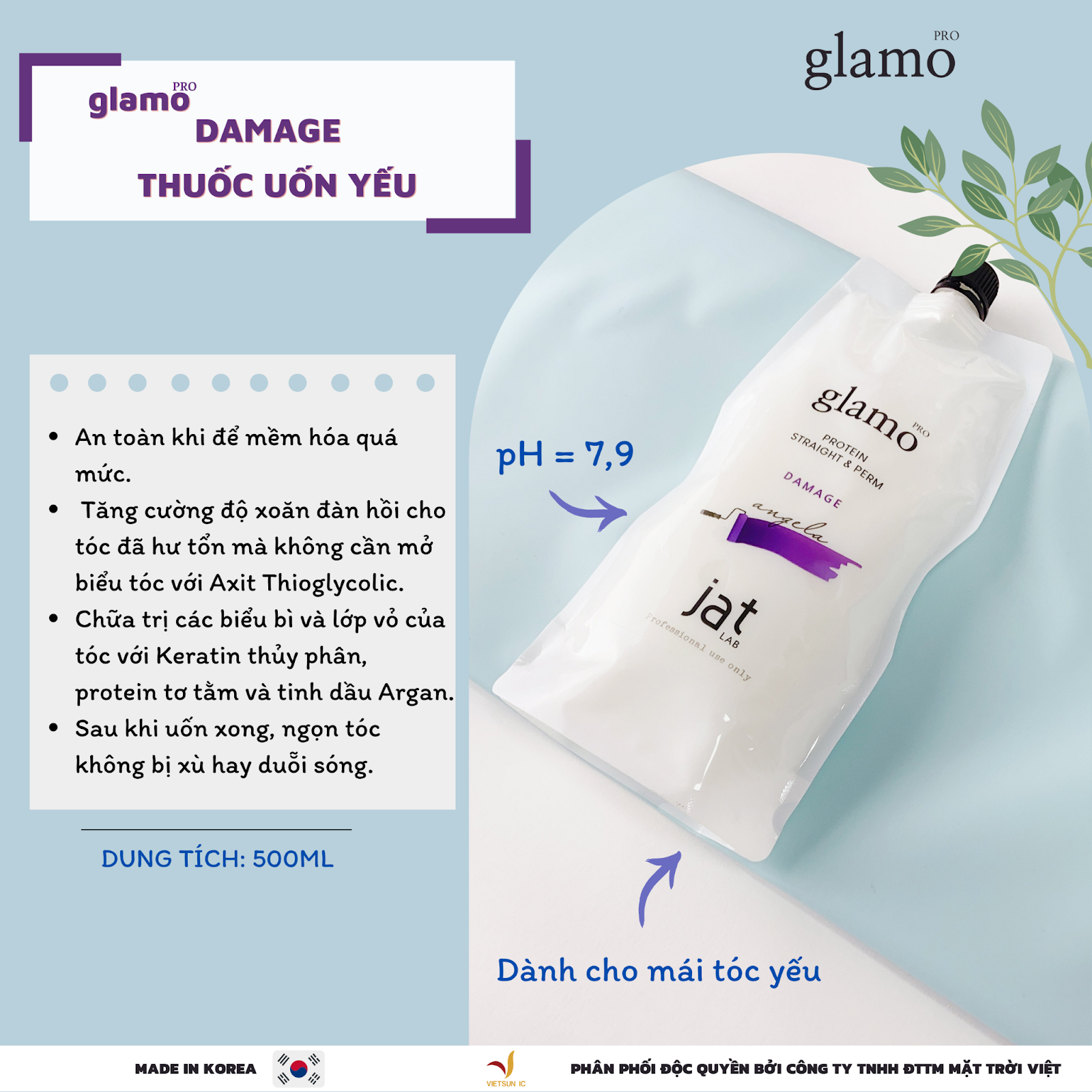 Glamo Damage an toàn cho tóc khi để mềm hóa quá mức