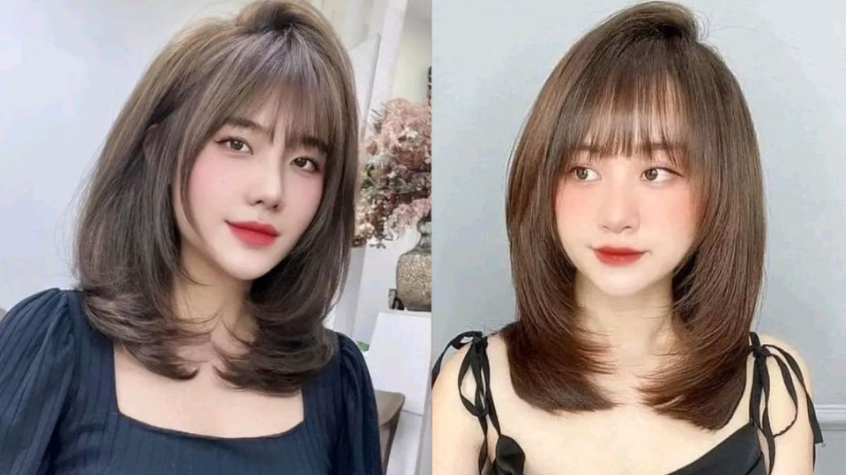 Tóc ngắn uốn cụp chữ C