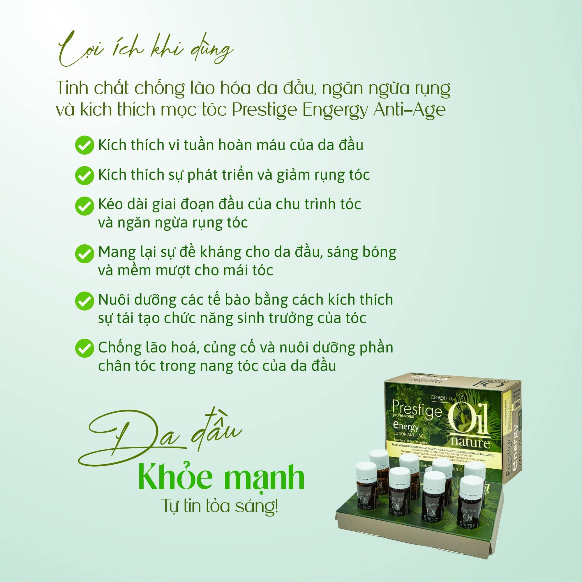 Giảm rụng tóc bằng tinh dầu Prestige