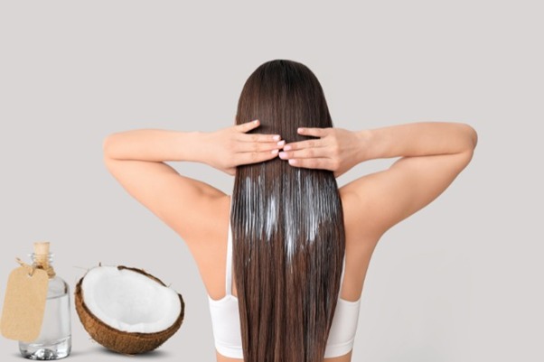 cách làm tóc thẳng tự nhiên bằng dầu dừa ủ tóc