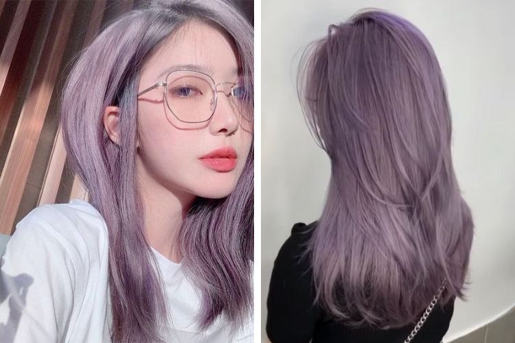 Màu tím khói là màu tóc tẩy đẹp