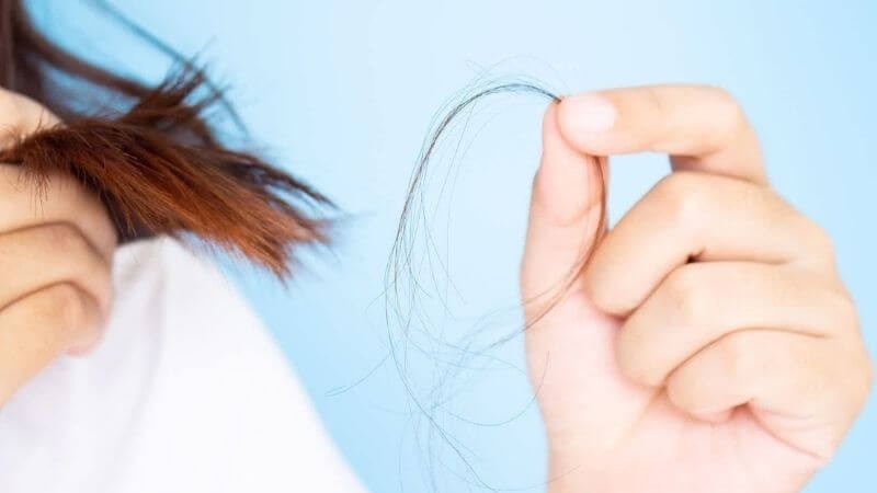 tóc bị đứt đoạn