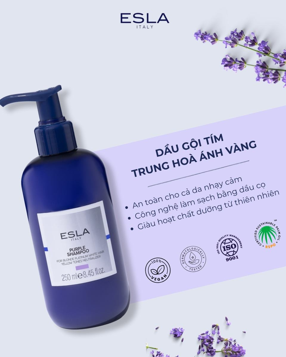 Dầu gội tím trung hoà ánh vàng